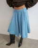 Topshop Topshop denim hanky hem midi skirt in bleach-NEUTRAL - 2