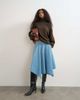 Topshop Topshop denim hanky hem midi skirt in bleach-NEUTRAL - 4