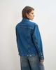 Topshop Topshop denim jacket with strong shoulder in mid blue - 2