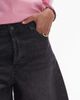 Topshop Topshop denim loose fit jorts in washed black - 2
