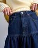 Topshop Topshop denim maxi skirt with gathered yoke detail in rich blue - 3