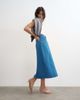 Topshop Topshop denim midi wrap circle skirt in mid blue - 4