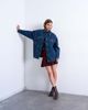 Topshop Topshop denim oversized dad jacket with belt tie in indigo-Blue - 1