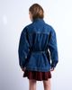 Topshop Topshop denim oversized dad jacket with belt tie in indigo-Blue - 2
