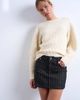 Topshop Topshop denim pelmet mini skirt in black stripes - 1