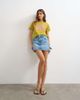 Topshop Topshop denim pelmet skirt in bleach-Blue - 2