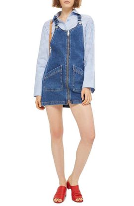 Topshop Topshop Denim Pinafore Dress