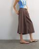 Topshop Topshop denim pleated culottes in brown rinse - 2