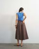 Topshop Topshop denim pleated culottes in brown rinse - 3