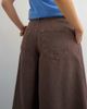 Topshop Topshop denim pleated culottes in brown rinse - 4
