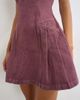 Topshop Topshop denim pleated pinny dress in plum-Multi - 3