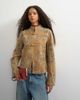 Topshop Topshop denim printed jacquard jacket in multi - 1