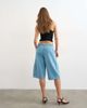 Topshop Topshop denim pull on barrel shorts in bleach-Blue - 4