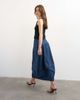 Topshop Topshop denim seamed barrel cut maxi skirt in rich blue - 2