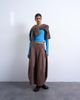 Topshop Topshop denim seamed barrel fit maxi skirt in otter-Brown - 1