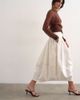 Topshop Topshop denim seamed barrel maxi skirt in bone-White - 1