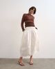 Topshop Topshop denim seamed barrel maxi skirt in bone-White - 2