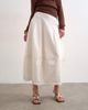 Topshop Topshop denim seamed barrel maxi skirt in bone-White - 3
