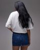 Topshop Topshop denim self tie pelmet skirt in indigo-Blue - 4