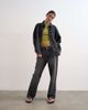 Topshop Topshop denim shacket with side panel in washed black - 2
