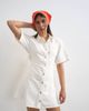 Topshop Topshop denim shirt dress with back cut out in white - 2