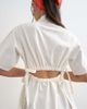 Topshop Topshop denim shirt dress with back cut out in white - 4