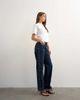 Topshop Topshop denim straight leg jeans with extreme lace-up in deep blue-No color - 3