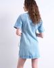 Topshop Topshop denim wrap mini dress in bleach-Blue - 3