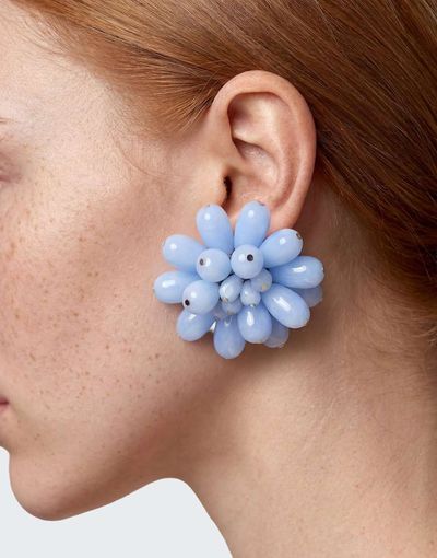 Topshop Topshop Dezi semi precious cluster earrings in blue