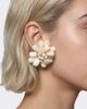 Topshop Topshop Dezi semi precious cluster earrings in off-white marble-Neutral - 1