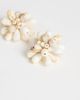 Topshop Topshop Dezi semi precious cluster earrings in off-white marble-Neutral - 3