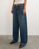 Topshop Topshop Dillan baggy dad low rise jeans in dirty blue-Brown - 4