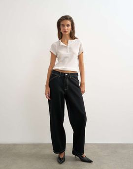 Topshop Topshop Dillan baggy low rise dad jeans in black