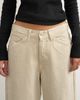 Topshop Topshop Dillan low rise baggy dad jeans in winter oat-Neutral - 3