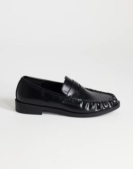 Topshop Topshop Dominic ruched loafers in black
