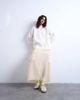 Topshop Topshop double layer sheer straight skirt in buttermilk-Yellow - 1