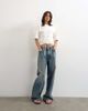 Topshop Topshop drawstring detail T-shirt in ivory-White - 4