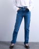 Topshop Topshop Dree high rise slim straight leg jeans in vintage blue - 2