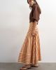 Topshop Topshop drop waist full circle maxi skirt in buttermilk striped print-Multi - 2