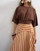 Topshop Topshop drop waist full circle maxi skirt in buttermilk striped print-Multi - 3