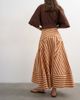 Topshop Topshop drop waist full circle maxi skirt in buttermilk striped print-Multi - 4