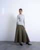 Topshop Topshop drop waist full circle maxi skirt in khaki-Green - 1