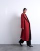 Topshop Topshop dropped belt longline formal coat in Helga red - 1