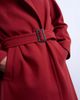 Topshop Topshop dropped belt longline formal coat in Helga red - 3