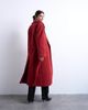 Topshop Topshop dropped belt longline formal coat in Helga red - 4