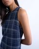 Topshop Topshop dropped waist full circle hem midi dress in navy plaid - 3