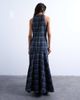 Topshop Topshop dropped waist full circle hem midi dress in navy plaid - 4