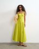 Topshop Topshop dropped waist maxi dress in green - 1
