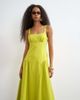 Topshop Topshop dropped waist maxi dress in green - 4
