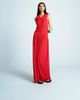 Topshop Topshop dropped waist ruched maxi dress in red - 2